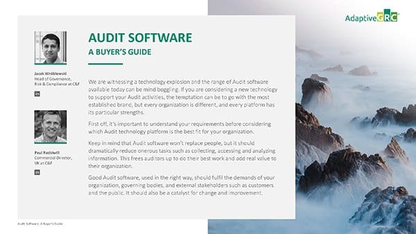 Audit Software Buyer's Guide